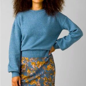 PrAna azure Copenhagen blue crew sweater